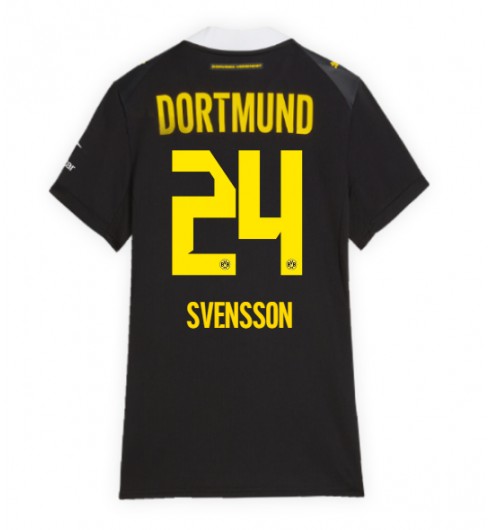 Borussia Dortmund Daniel Svensson #24 Vieraspaita Naisten 2026-27 Lyhythihainen Borussia Dortmund Daniel Svensson #24 Vieraspaita Naisten 2026-27 Lyhythihainen